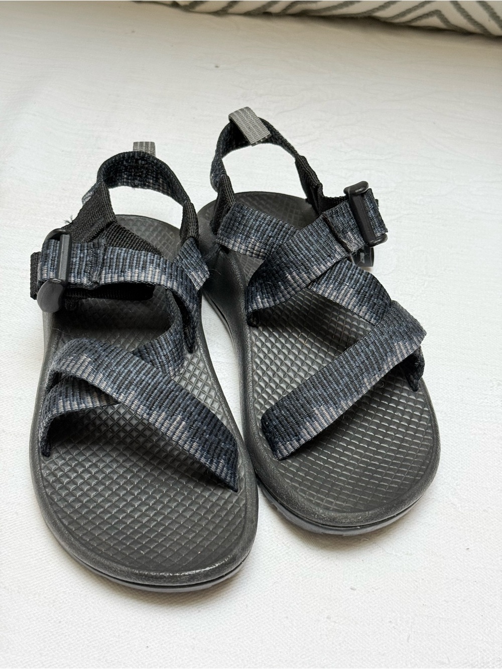 Chaco Kids Black & Charcoal Adjustable Strap Sandals